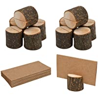 SCSpecial Coloque los titulares de Tarjetas 10 Piezas de Soportes de números de Mesa rústicos con Tarjetas de Tienda de…